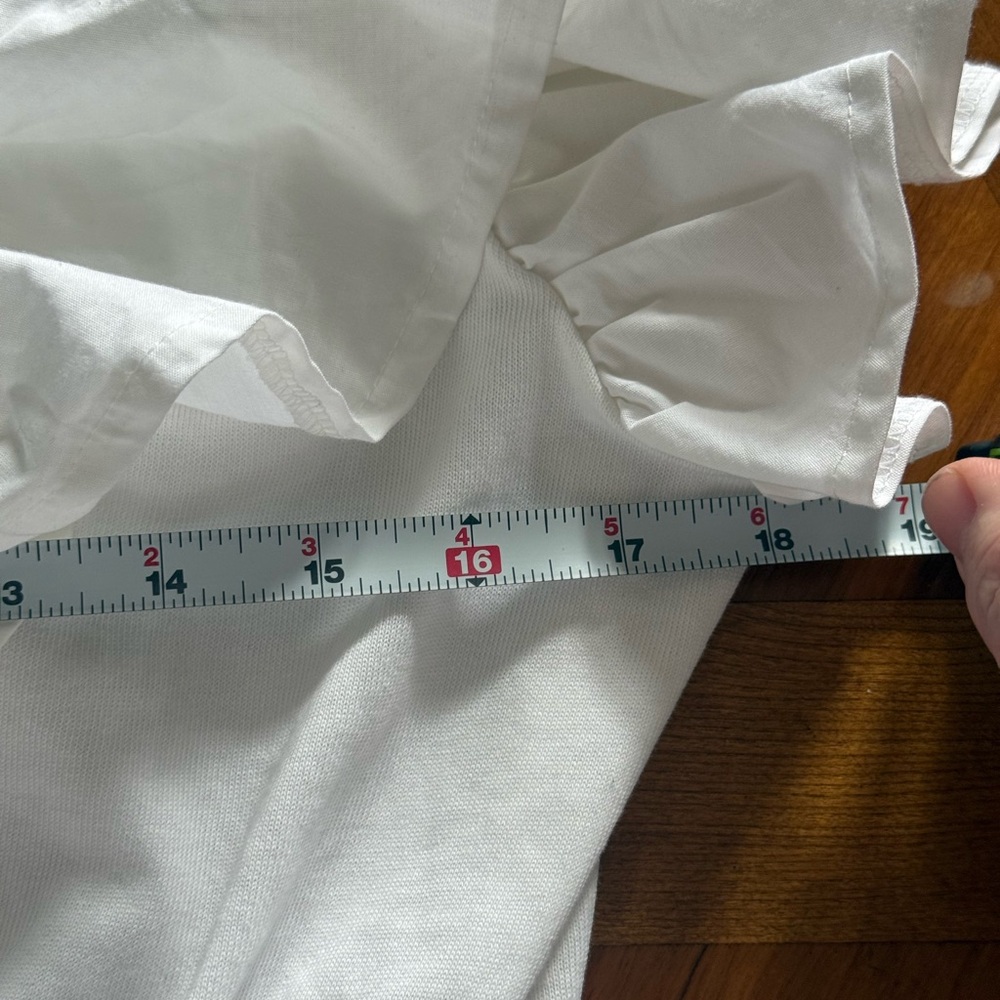 Zara White Off-Shoulder Ruffle Blouse, 100% cotton - Picture 7 of 9